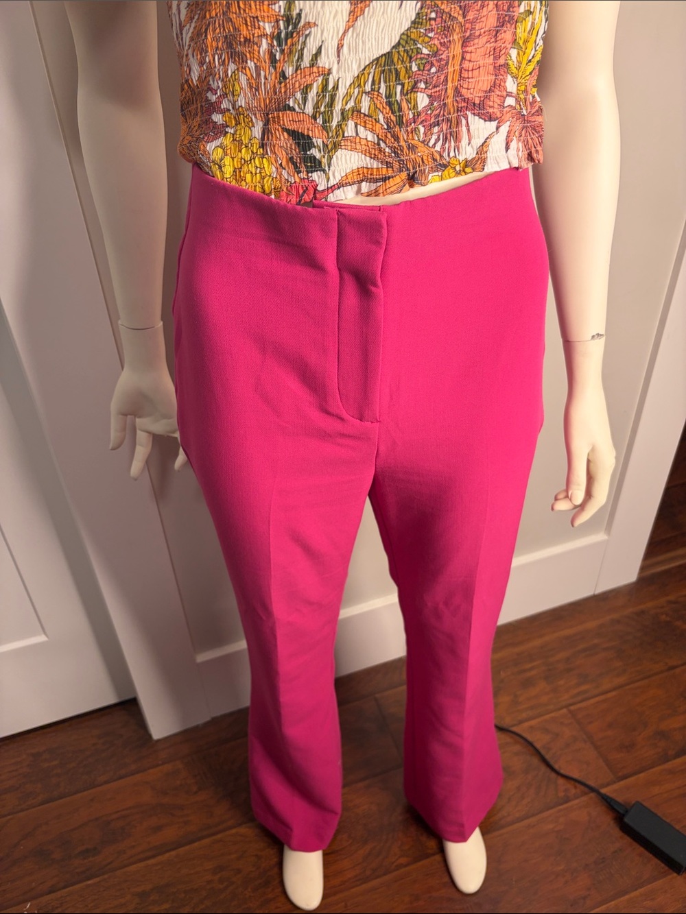 Zara Bright Pink Women's Tailored Pants
